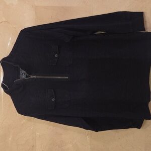 MEN'S Converse One Star Jacket Quarter Zip Navy Blue Sweater Mock Neck Sz L $65